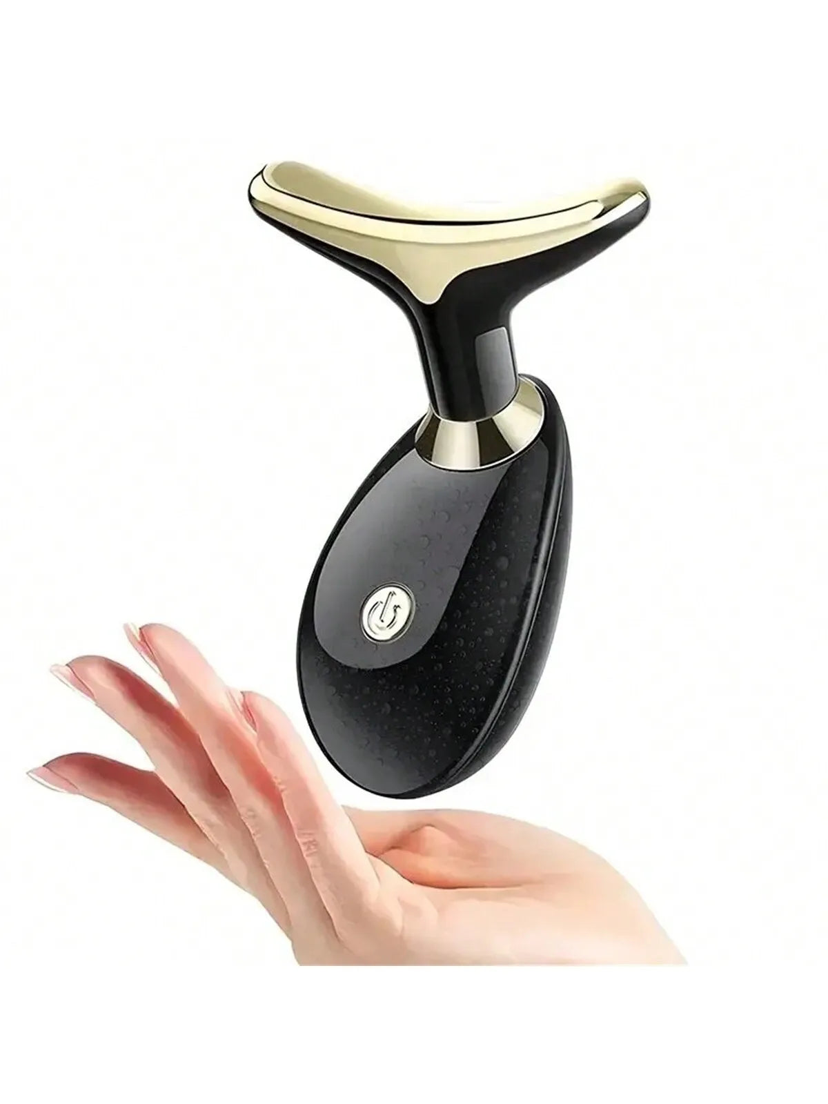 Royal Hearth Lumina anti-aging facial massager and wrinkle reducer device for face and neck in black/gold color
